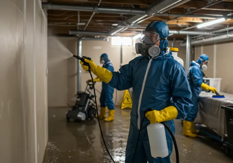 Basement Sanitization and Antimicrobial Treatment process in Plum Grove, TX