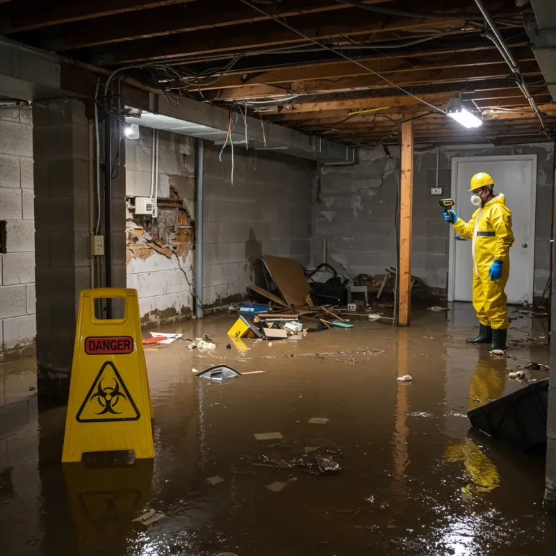 Flooded Basement Electrical Hazard in Plum Grove, TX Property
